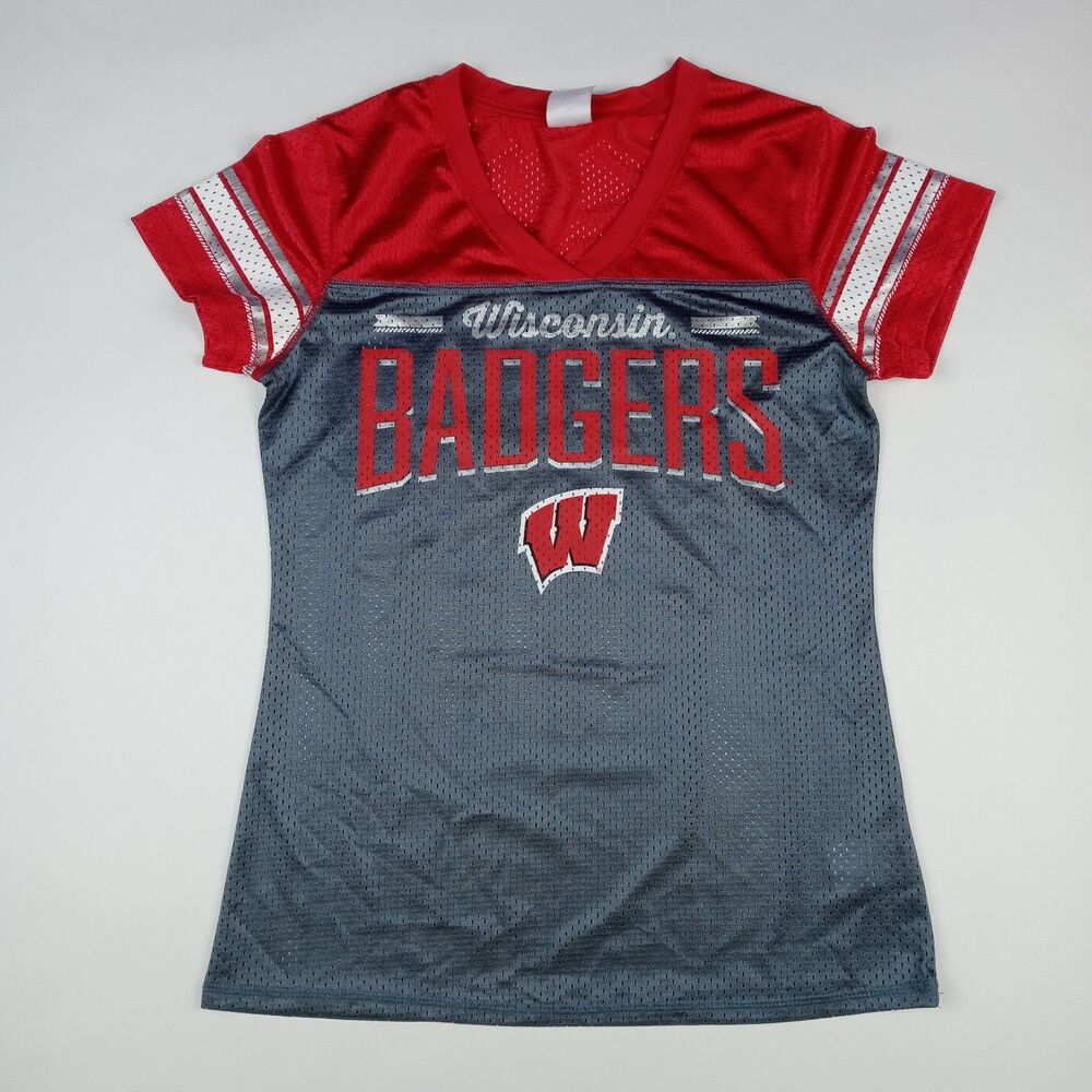 Wisconsin Badgers Mesh Shirt NCAA Women's Size 4/6 Small Short Sleeve